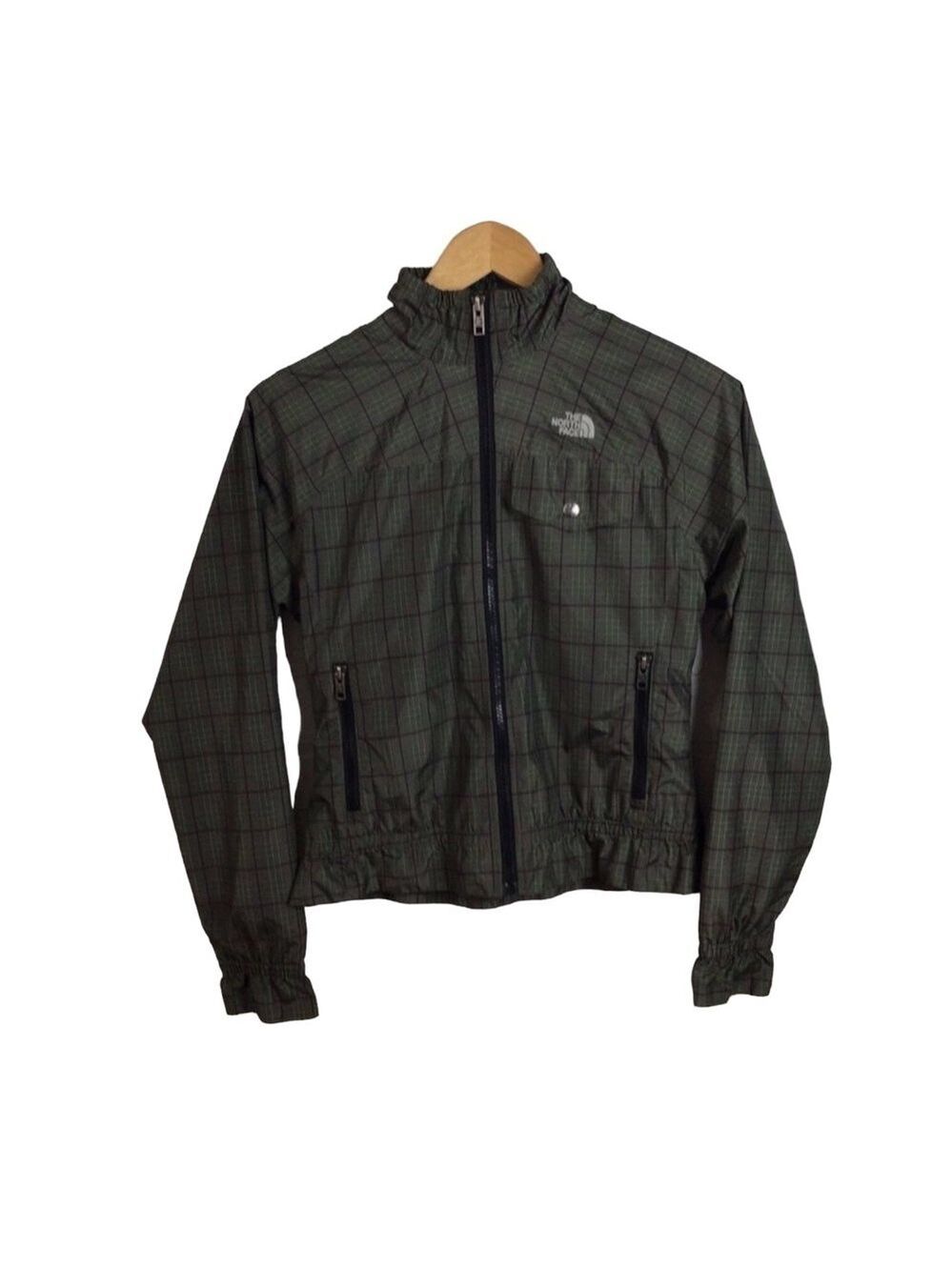 𝅺the North face rain jacket windbreaker fall splash coat summer XS brown green